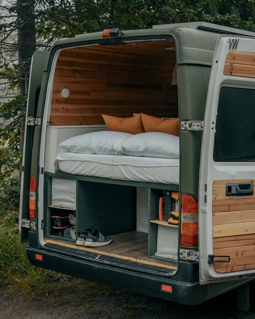 tiny home living in a van